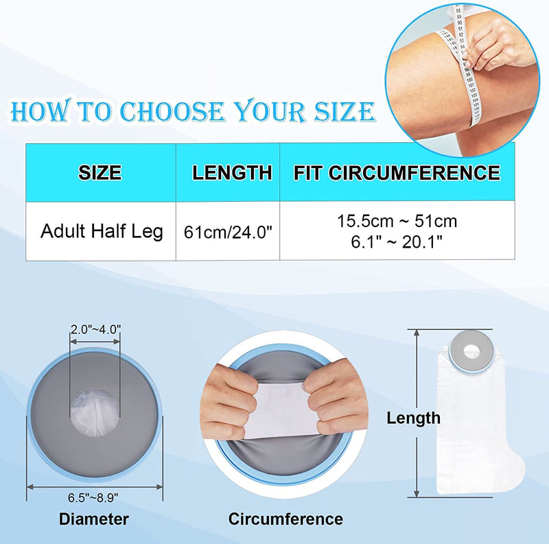 Shower Protection Foot Cast Protection Foot For Shower Bandage Protection Waterproof Adult Reusable Bathing Shower Leg Protection For Broken Toe Ankle Burning - NewNest Australia