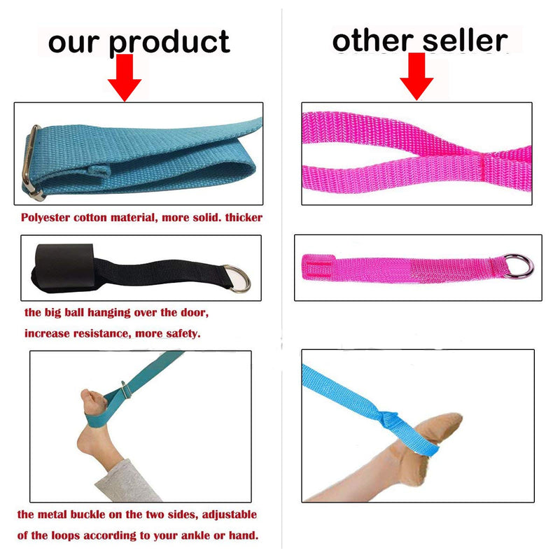 tchrules Door Leg Stretcher, Door Flexibility & Stretching Leg Strap - Great for Ballet Cheer Dance Gymnastics or Any Sport Leg Stretcher Door Flexibility Trainer Premium Stretching Equipment black - NewNest Australia