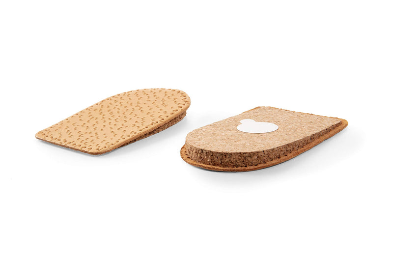 Kaps Orthotic Heel Lift Raise, Genuine Leather and Natural Cork, With Self-Adhesive Backing, Shock Absorbing Support, Relief With Achilles Tendonitis, Men / UK 7-12 / EUR 40-46, Beige - NewNest Australia