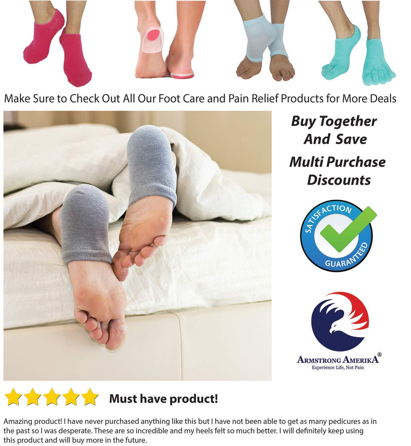 Moisturising Cracked Heel Socks - Treat Dry Heels Fast Pain Relief from Cracking Feet with These Gel Heel Protector Pads for Women and Men by ARMSTRONG AMERIKA (3 Pairs) Value Pack 3 Pairs - NewNest Australia