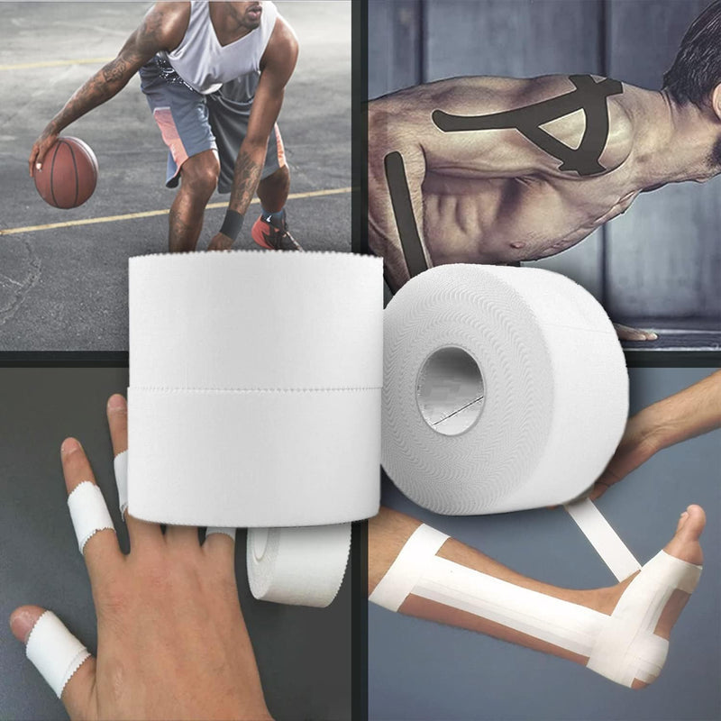 Anampion 4 Rolls Sports Tape Set 3.8 Cm X 10 M Tearable Inelastic Sports Tape Hypoallergenic Tapes Medical Adhesive Tapes For Football Volleyball Climbing Bjj - NewNest Australia