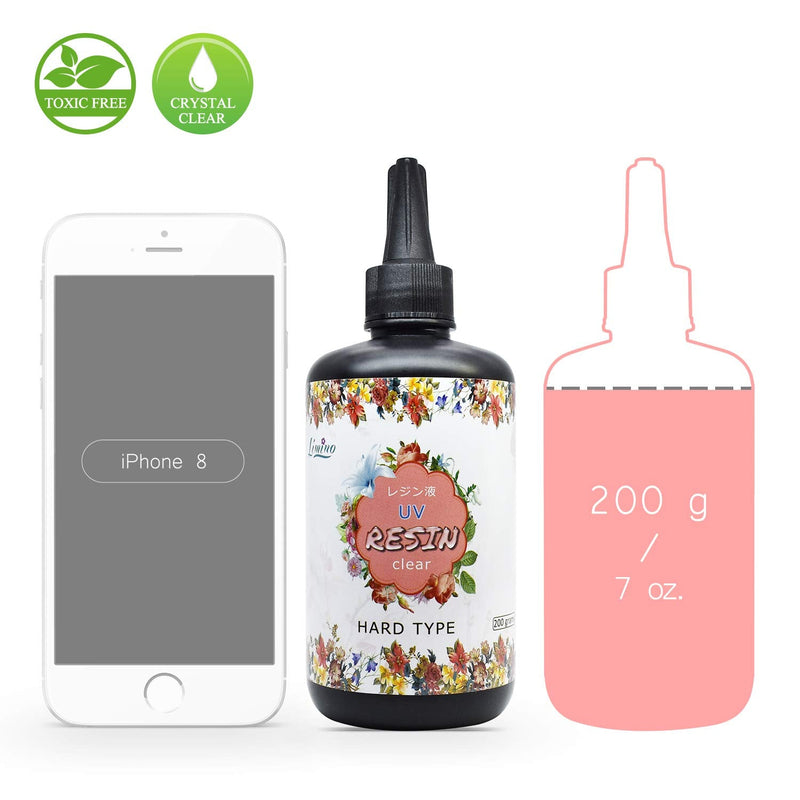 UV Resin - 200g Crystal Clear Ultraviolet Curing Epoxy Resin for DIY Jewelry Making, Craft Decoration - Hard Transparent Glue Solar Cure Sunlight Activated Resin for Casting & Coating 200 grams ($0.11 / g) - NewNest Australia