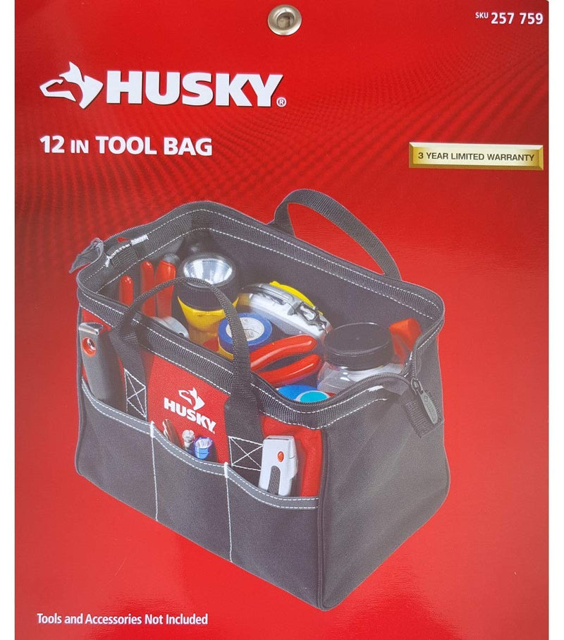 Husky 12 Inch Contractor’s Multi-Purpose Water-Resistant Tool Bag 12 Inch Tool Bag - NewNest Australia