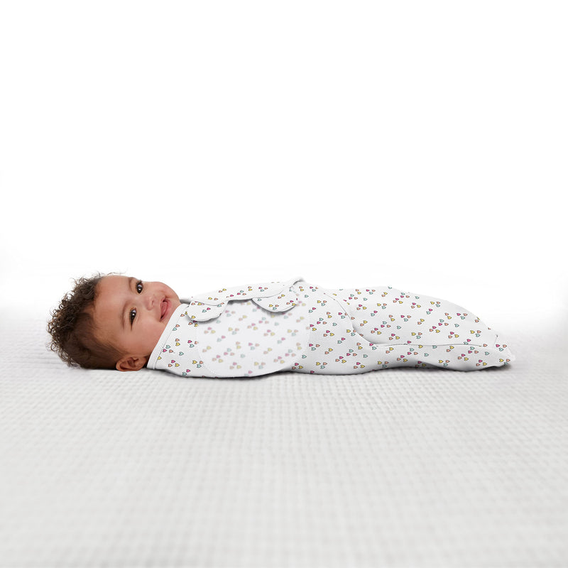 SwaddleMe Original Swaddle  Size Small/Medium, 0-3 Months, 3-Pack (Baby Hearts) Easy to Use Newborn Swaddle Wrap Keeps Baby Cozy and Secure and Helps Prevent Startle Reflex Baby Hearts - NewNest Australia