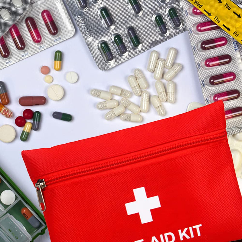 Pack Of 6 Medicine Bag Mini First Aid Bag Empty Medical Emergency Bag Empty Waterproof Medicine Storage Bag Portable Medicine Bag For Home, Office, Travel, Hiking, Camping Red - NewNest Australia