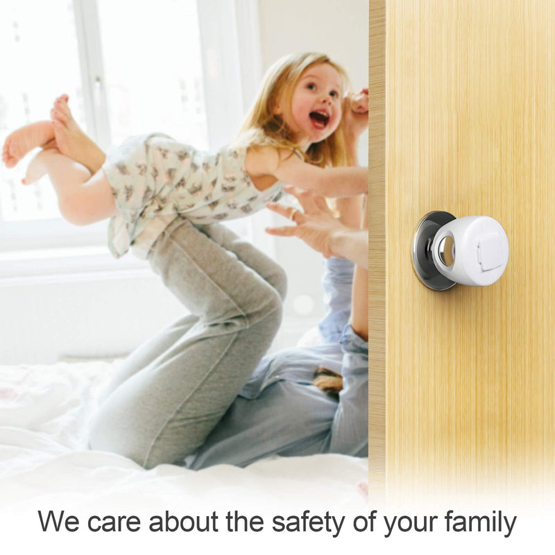 Door Knob Safety Cover for Kids, Child Proof Door Knob Covers, Baby Safety Door knob Handle Cover Lockable Design (4 Pack). - NewNest Australia