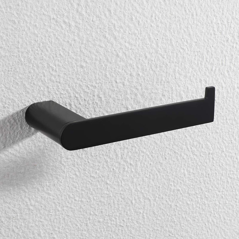 RANDOM Toilet Paper Holder Round Bathroom Hardware Accessories SUS 304 Stainless Steel Tissue Paper Roll Holder Nordic Minimalism Contemporary Hotel Style Wall Mount. (Round, Matte Black) - NewNest Australia