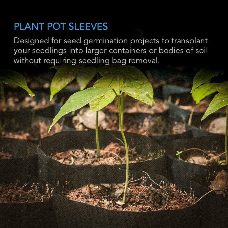 AC Infinity Nursery Bags 1/4 Gallon, Non-Woven Fabric Growing Pouches, 50-Pack Biodegradable Plant Pots for Seed Starting, Soil Transplant, Home Garden Supply - NewNest Australia