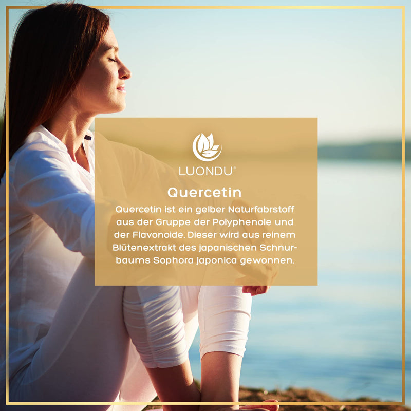 Quercetin 500Mg High Dose - 120 Quercetin Capsules Vegan - Premium Raw Material: Japanese String Tree Flower Extract - Quercetin High Dose - Laboratory Tested, High Dose & No Additives - NewNest Australia