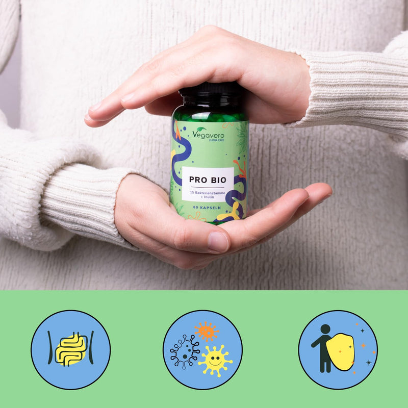 CULTURES Complex Vegavero® | 100% ORGANIC | 15 bacterial strains with inulin | Lactobacillus & Bifidobacterium | 60 gastro-resistant capsules | Laboratory tested | Vegan - NewNest Australia