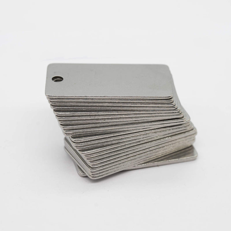 StayMax 25 Pack Rectangle Stamping Blanks Stainless Steel Blank Tags with One Hole - NewNest Australia