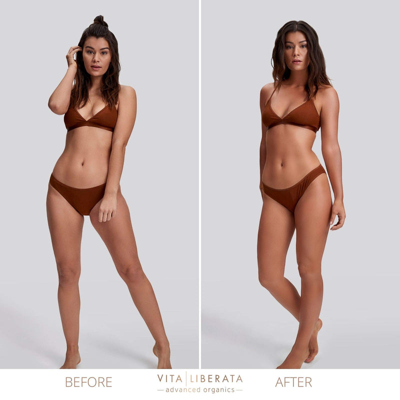 VITA LIBERATA Organic Self Tanning Lotion and Skin Perfecting Body Makeup, Body Blur Sunless Glow Natural, Vegan Tanning Lotion & Instant Body Makeup With Lasting Self Tan 100ml Latte (Medium) 100ml Latte (Medium) - NewNest Australia