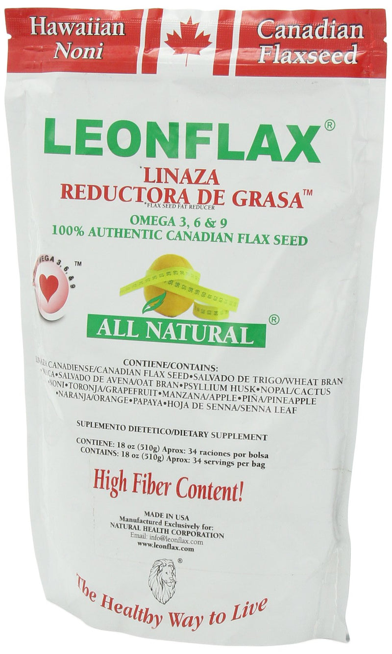 Leonflax, 100% Authentic Canadian Flax Seed, All-natural, High Fiber Content, Dietary Supplement to Improve your Digestive Health, 18 Oz, Bag 1 - NewNest Australia