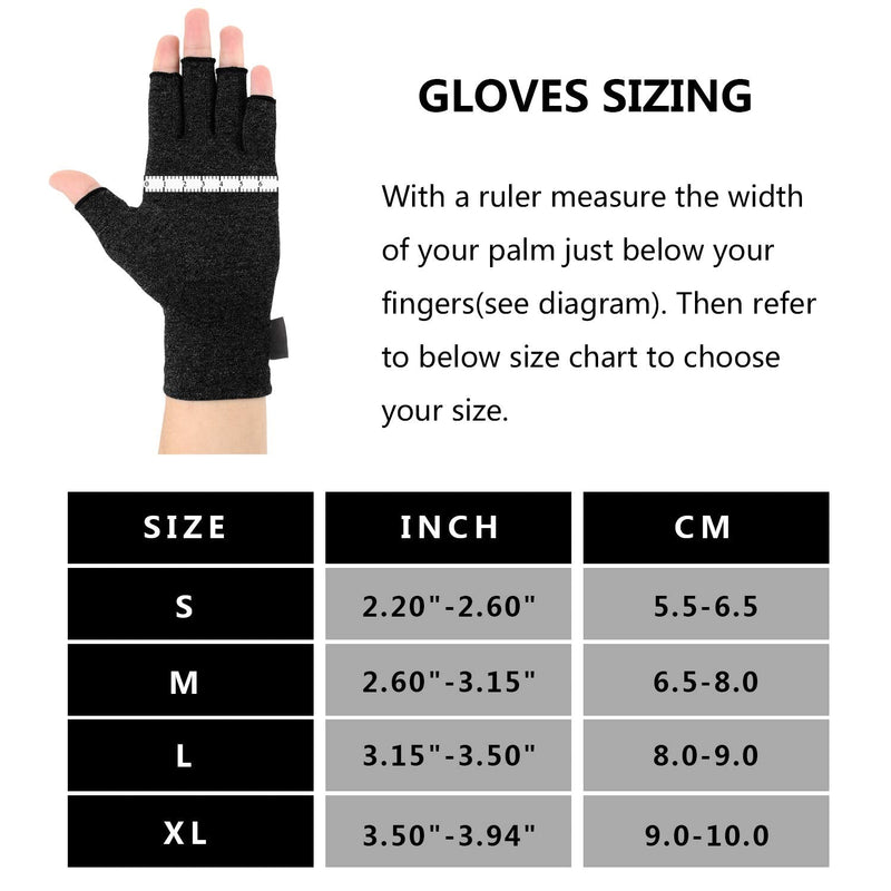 Brace Master Arthritis Gloves 2 Pairs, Compression Glove Support And Warmth For Hands, Finger Joint, Relieve The Pain Of Rheumatoid Arthritis, Osteoarthritis, Carpal Tunnel Medium - NewNest Australia