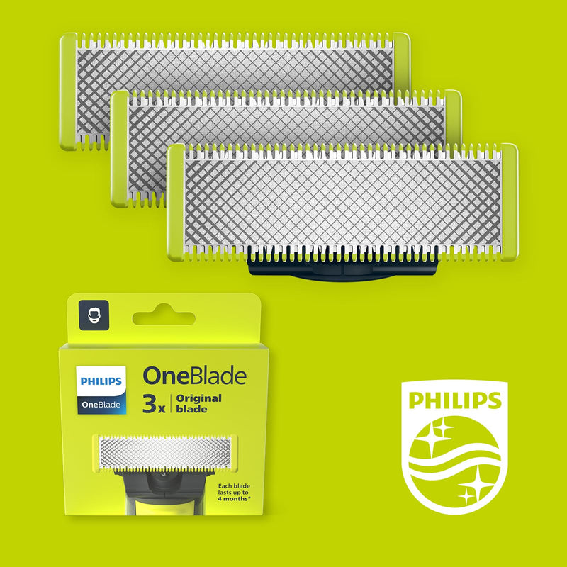 Philips OneBlade Original Replacement Blades, Pack of 3, QP230/50 3 Replacement Blades - NewNest Australia