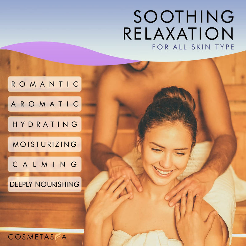 Lavender Relaxation Massage Oil - No Stain 100% Natural Blend of Spa Quality Oils for Romantic, Calming, Aromatic, Soothing Massage Therapy 8.8 oz by Cosmetasa 8.8 Fl Oz (Pack of 1) - NewNest Australia