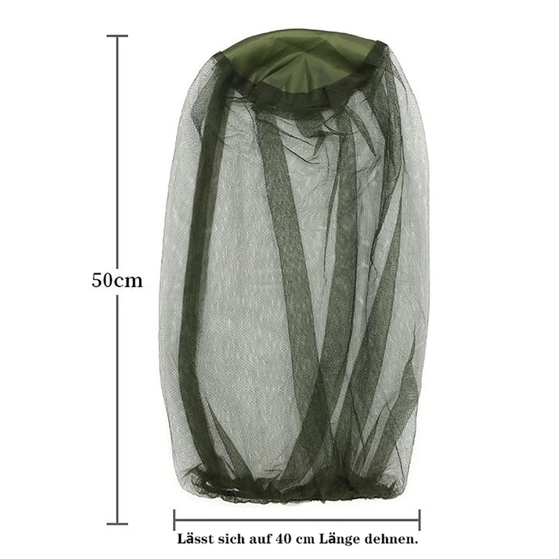 WUDQIJI Head Net Face Mesh Head Cover Pack of 2 Mosquito Net Head Mosquito Cap Head Net Mosquito Protection Hood for Face Protection Outdoor Fishing Camping Hiking (Black, Army Green) - NewNest Australia