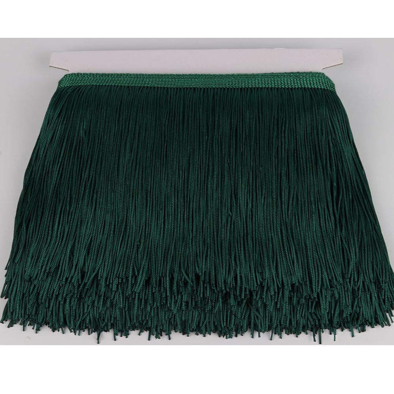 Heartwish268 Fringe Trim Lace Polyerter Fibre Tassel 6inch Wide 10 Yards Long for Clothes Accessories Latin Wedding Dress DIY Lamp Shade Decoration Black White Red(Army Green) Army Green - NewNest Australia