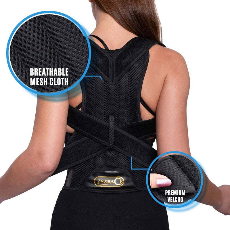 Back Support Belts Posture Corrector Back Brace Improves Posture and Provides for Lower and Upper Back Pain Men and Women (S) Small (Pack of 1) - NewNest Australia
