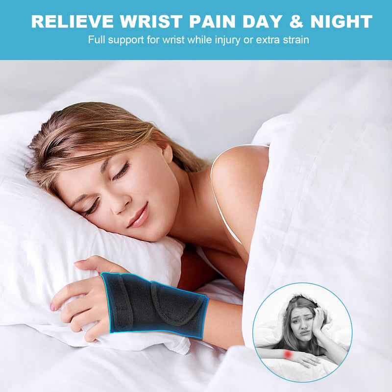 ACWOO Wrist Support Splint Brace, Adjustable Wrist Strap Carpal Tunnel Compression Splint Relieves Wrist Pain, Sprains, Tendonitis and Joint Pain, Breathable Wrist Brace Provides Wrist Support (Left) Left - NewNest Australia