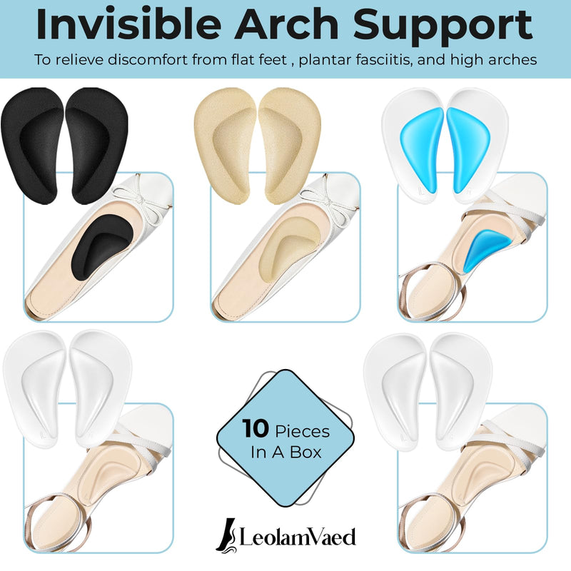 Arch Support Reusable Arch Support Shoe Insoles For Relief Of Plantar Fasciitis, Self-Adhesive Flat Foot Insoles, Orthopedic Insoles To Relieve Foot Pressure - 5 Pairs - NewNest Australia