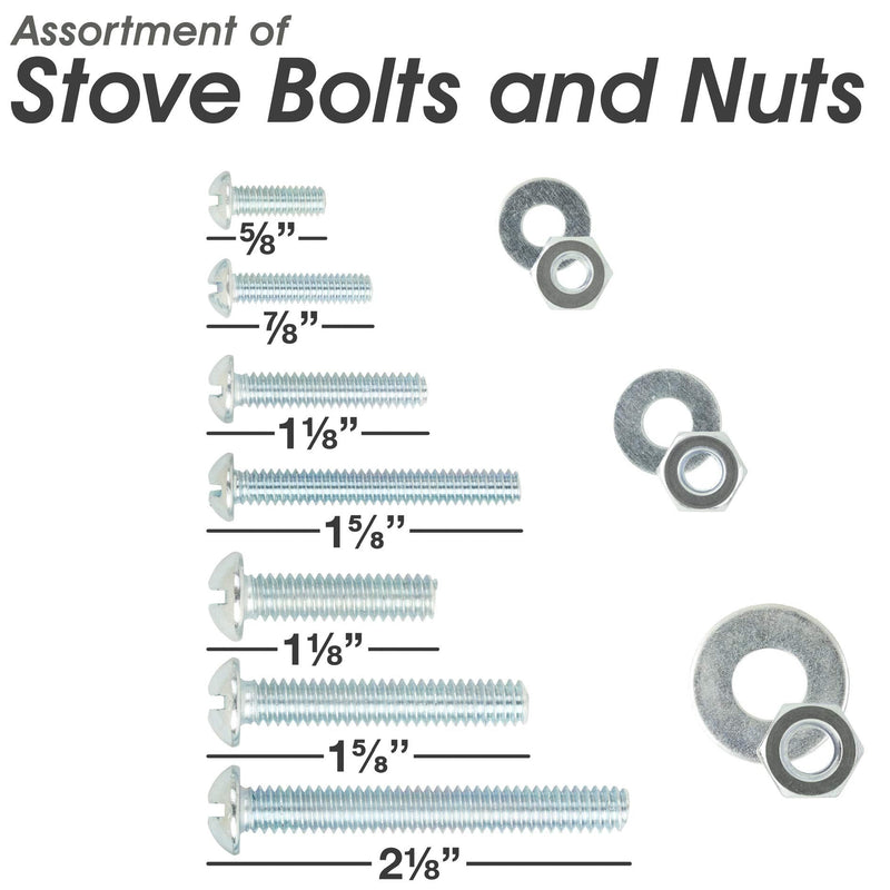 Bolts, Nuts, and Washer Assortment Kit, 108 Pieces - NewNest Australia