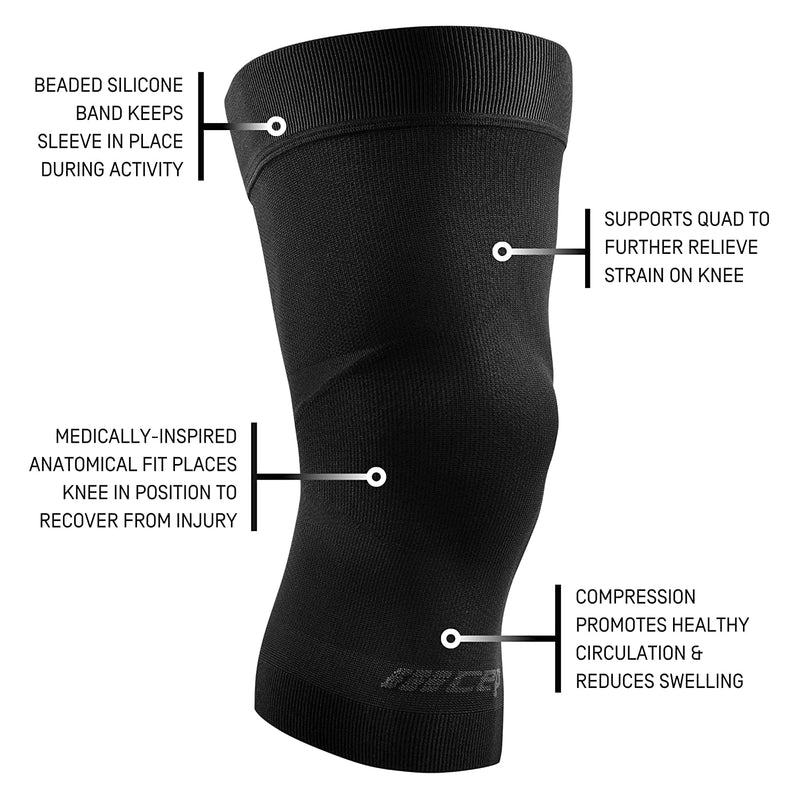 Cep - Ortho Knee Sleeve Light Support Compression Unisex Knee Support Support With Gentle Relief Of The Knee Joint Knee Bandage For Stabilizing The Knee Flexible Knee Joint Bandage Black M - NewNest Australia