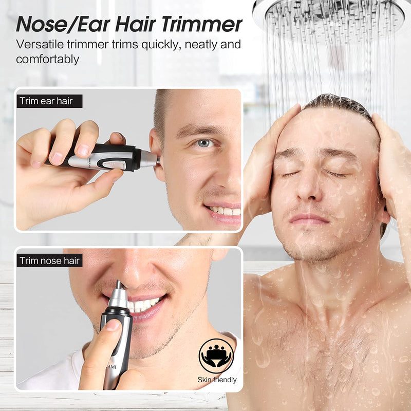 Ear and Nose Hair Trimmer Clipper - 2021 Professional Painless Eyebrow & Facial Hair Trimmer for Men Women, Battery-Operated Trimmer with IPX7 Waterproof, Dual Edge Blades for Easy Cleansing Black - NewNest Australia