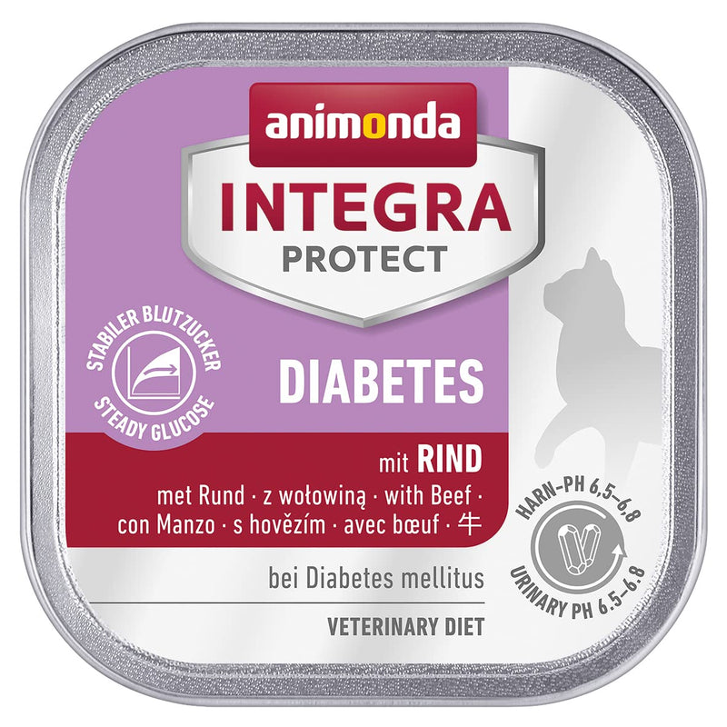 Animonda Integra Protect Diabetes Cat, Diet Cat Food, Wet Food For Diabetes Mellitus, 16 X 100 G & Diabetes Cat, Diet Cat Food, Wet Food For Diabetes Mellitus, With Beef, 16 X 100 G - NewNest Australia