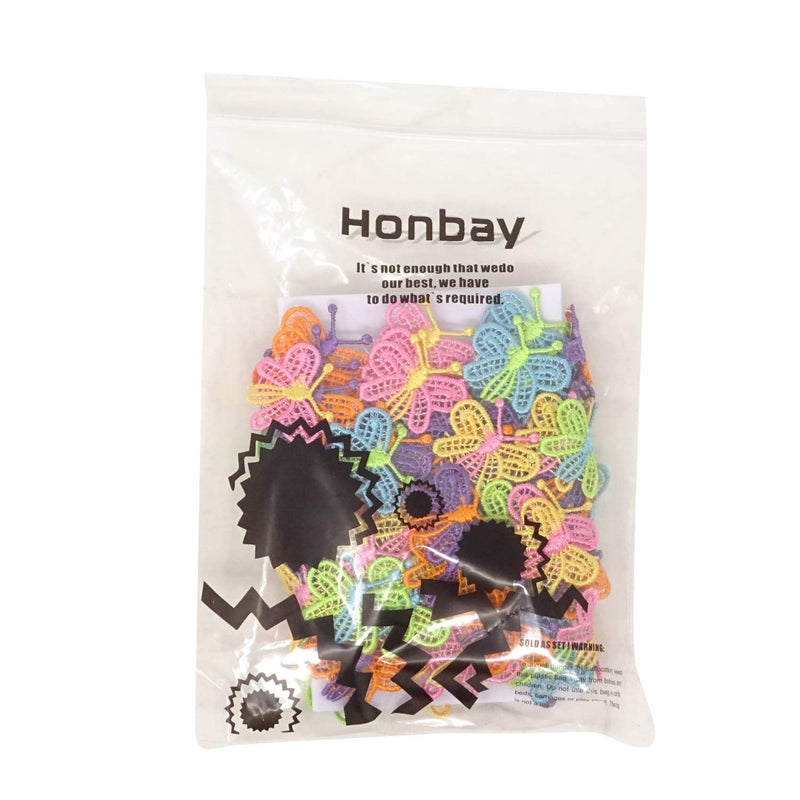 Honbay 5 Yards Decorating Lace Embroidered Trim Ribbons for Sewing or Craft Decoration (Butterfly) Butterfly - NewNest Australia