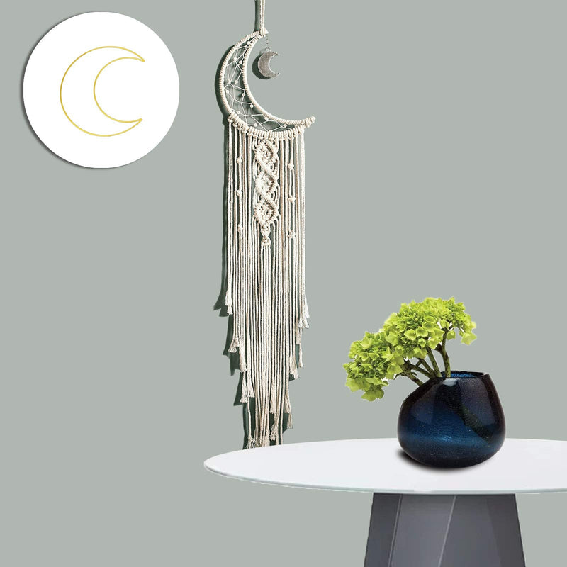 8pcs Dream Catcher Metal Rings Gold Dreamcatcher Metal Hoops Moon Shaped Macrame Ring for Crafts, Macrame Wall Hanging, Wedding Wreath Decor, 4 Sizes (2/4/6/8 inches) - NewNest Australia