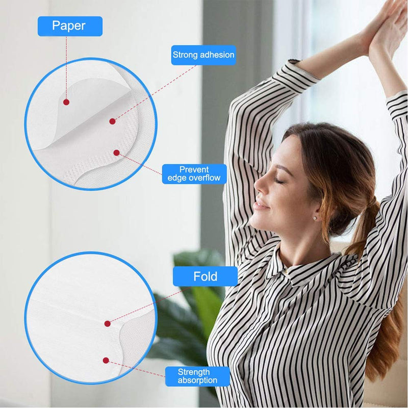 Large Underarm Sweat Pads, Armpit Sweat Pads for Women and Men 【100 Packs】,Premium Sweat Shield Fight Hyperhidrosis,Disposable Underarm Pads for Sweating Women,Comfortable Unflavored, Non Visible 4.4x4.8 Inch (Pack of 100 ) - NewNest Australia