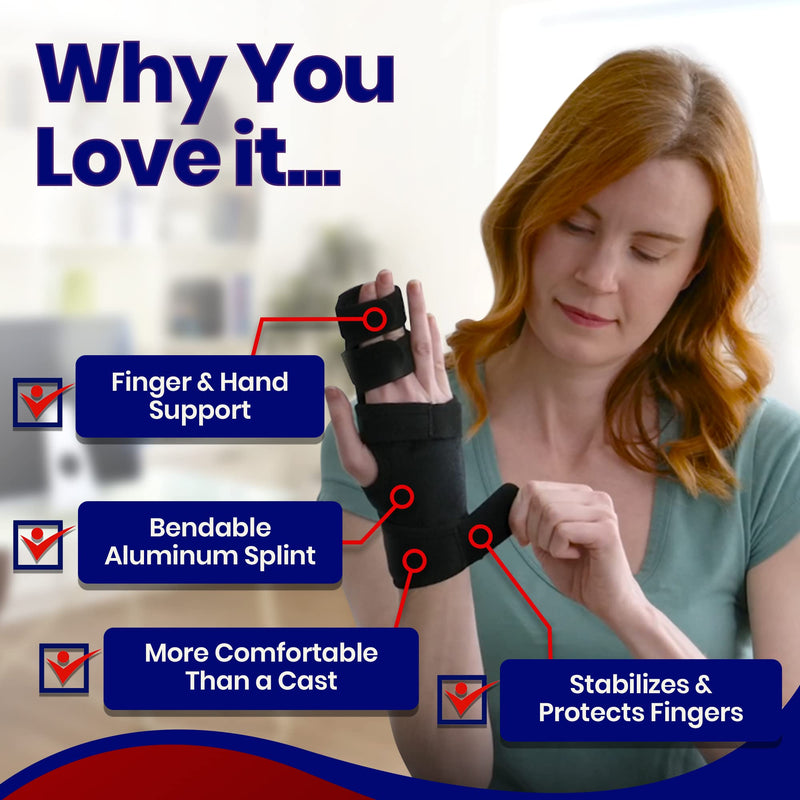 Trigger Finger Splint Finger Brace – Supports Two or Three Fingers. Help Broken Fingers Hand Contractures, Arthritis, Tendonitis, Mallet Fingers or Hand Splint for Metacarpal Fractures (Left - S/M) Left - Small/Med - NewNest Australia