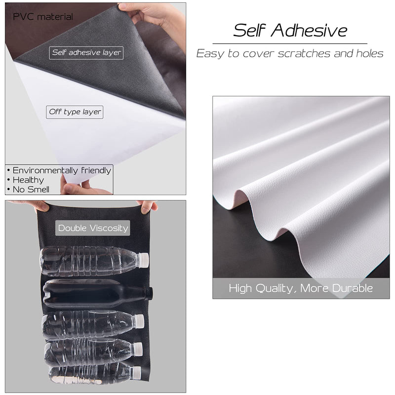 Leather Repair Patch 17X79 inch Large Self-Adhesive Leather Repair Tape, Reupholster Leather Patches for Couch Furniture Chairs White - NewNest Australia