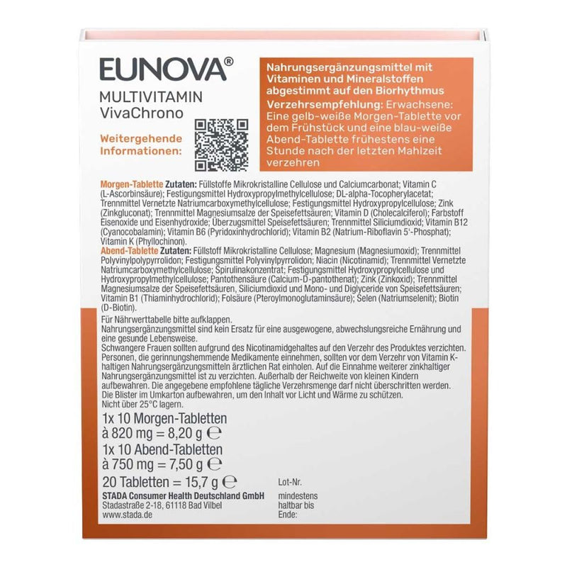 Eunova VivaChrono Multivitamin Tablets 2X10 pcs - NewNest Australia