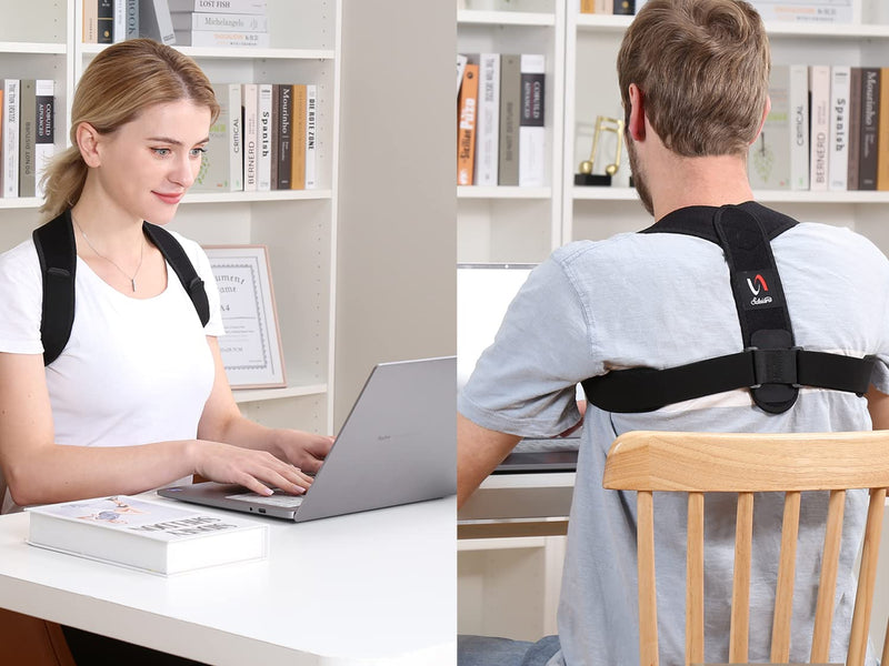 Posture Corrector for Men and Women - Comfortable Upper Back Brace, Adjustable Back Straightener Support for Neck, Back & Shoulder - NewNest Australia