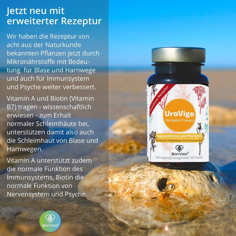 Urovigo Women'S Capsules - Bladder: Vitamin A Supports The Mucous Membranes, Zinc Immune System And Skin* - 8 Plant Complex With Dandelion, Cranberry, Nettle, Lovage, Pumpkin - Without D-Mannose (1) - NewNest Australia