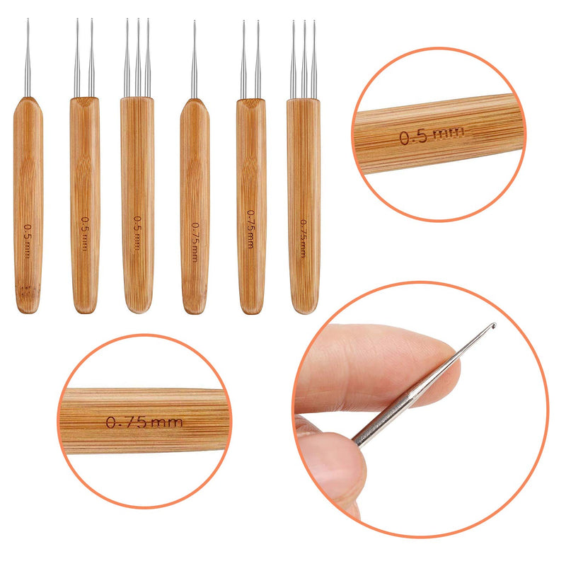 8 Pcs Dreadlock Crochet Hook Tool, Braid Hair Dreadlocks Needle Weaving Crochet - NewNest Australia