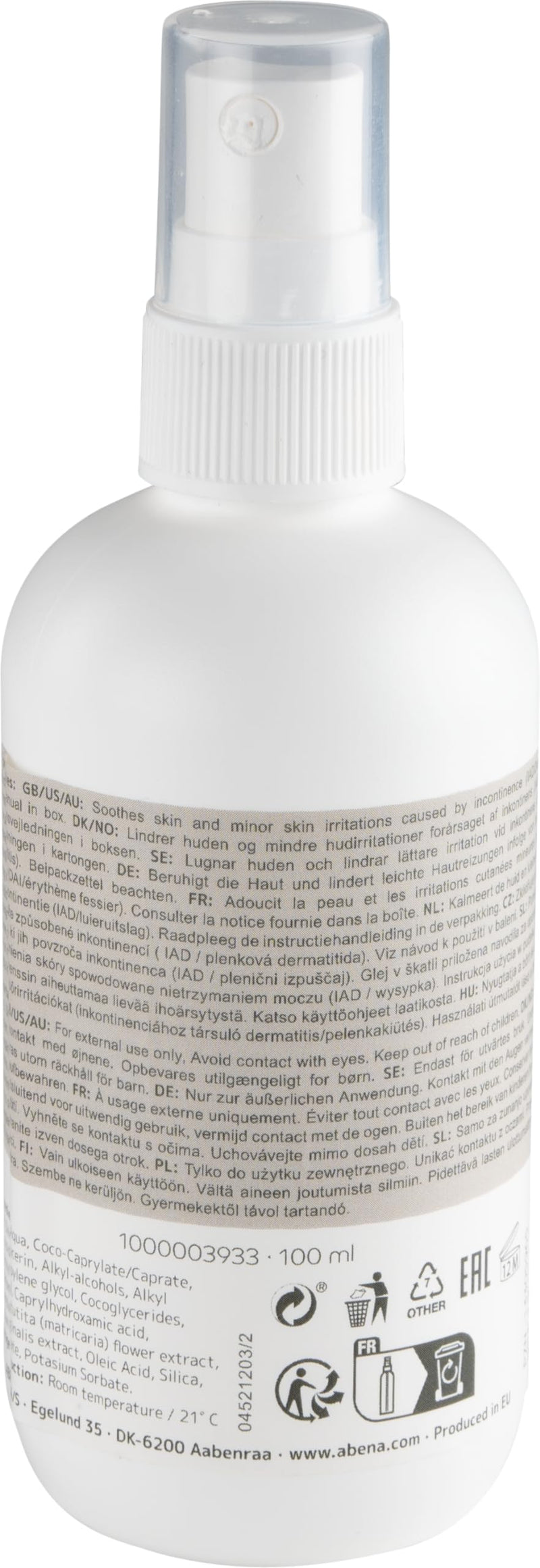 Abena zinc spray fragrance-free for the skin with 10% zinc oxide, 100ml - NewNest Australia