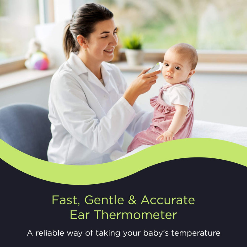 Vital Baby PROTECT 4 in 1 Contactless Thermometer - Different Modes Including Forehead, Ear, Room and Liquid - LCD Display - Colour Change Fever Alert - No Touch Temperature Checker Gun - NewNest Australia