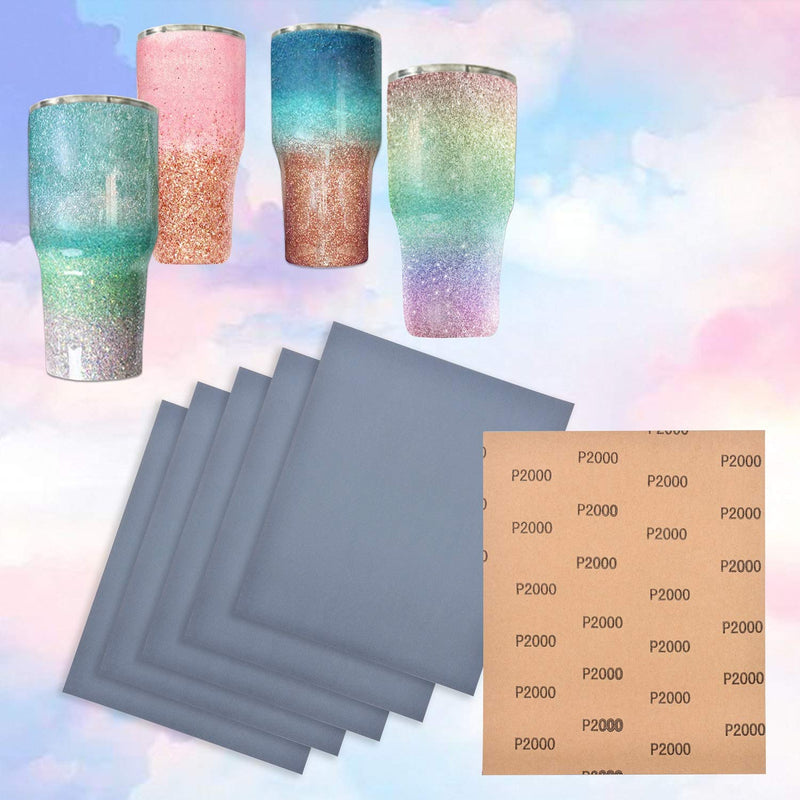 Yaromo 12 Pieces Epoxy Sanding Papers, Waterproof Epoxy Polishing Papers Superfine Epoxy Refinishing Papers for Making Glitter Tumbler Cups, Crafts Tumbler - NewNest Australia