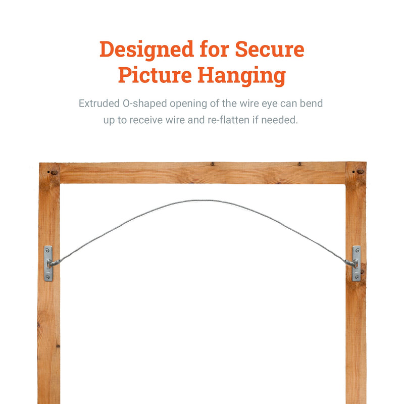 Super Steel 2-Hole Wire Hanger for Wood Frames - Supports up to 50 lbs - 25 Pack - Strong Steel Hangers for Medium Weight - NewNest Australia