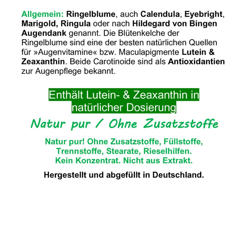 MARIGOLD EYES Vitamins Lutein & Zeaxanthin Vision VITAL COMPLEX + Retina Macular Pigments - 360 (3x120) capsules - pure nature - WITHOUT ADDITIVES. 26970-3 360 pieces (pack of 1) - NewNest Australia
