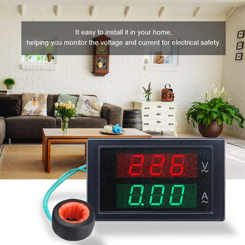 KETOTEK Volt Amp Meter Digital Voltmeter Ammeter AC 80V-300V 100A LED 2in1 Multimeter Panel Display Voltage Amperage Detector with Current Transformer 110V/220V V-A - NewNest Australia
