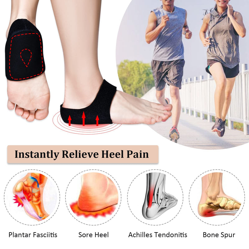 Heel Protectors, 4 PCS Heel Sleeves, Heel Cushion with Soft Silicone Gel Pad, New Material, Adjustable Heel Pads, Heel Cups for Plantar Fasciitis, Heel Pain Relief, Heel Support, for Men and Women. Heel Protectors - NewNest Australia