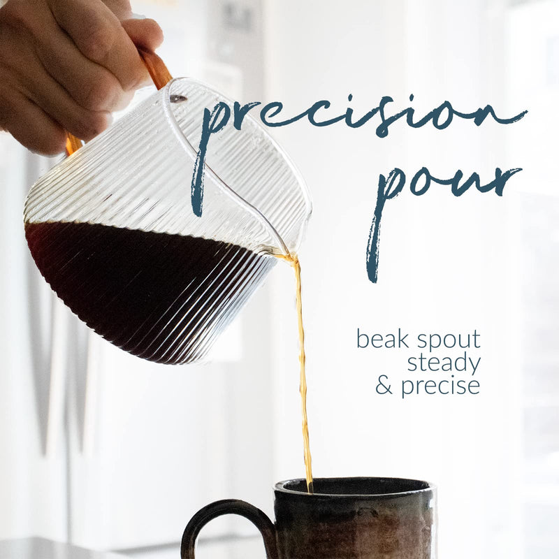 CEREMONY pourover decanter, borosilicate glass decanter for coffee, tea and other beverage (350ml) pourover decanter 350ml - NewNest Australia