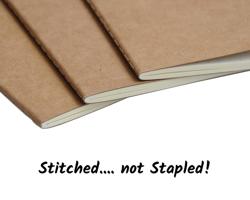 Wanderings A6 Dotted Travelers Notebook Inserts - Journal Inserts for A6 Travel Journal - Set of 3 Journal Refills For Leather Travel Journals, Memos, Writing, Diaries 10.5x15cm, 4.1x5.8" (A6) - NewNest Australia