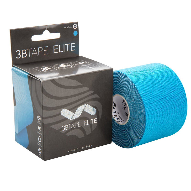 3BTAPE ELITE - 5m x 5cm of Kinesiology Tape - Elastic Muscle and Joints Support Tape for Exercise, Sports and Injury Recovery, Muscle Pain Tape - Water Resistant Sport Tape - Blue - NewNest Australia