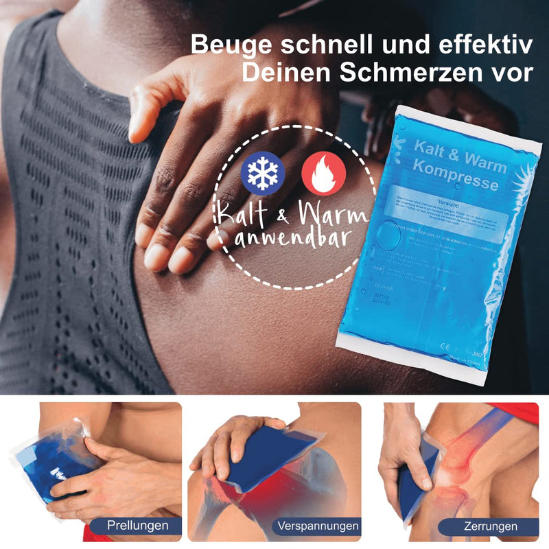 IEA Medical Cold Warm Compresses | Set of 3 | 12x20cm | Ice packs for bruises, insect bites and other injuries | reusable gel cooling pads (set of 3 compresses M) set of 3 compresses M modern - NewNest Australia