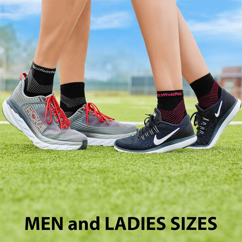 TechWare Pro Plantar Fasciitis Socks – Cushion Ankle Compression Socks Women & Men. Achilles Tendonitis Brace & Arch Support Medium Black / Gray - NewNest Australia
